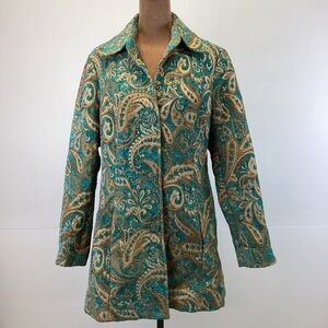 3 Sisters Turquoise/Brown Tapestry Coat